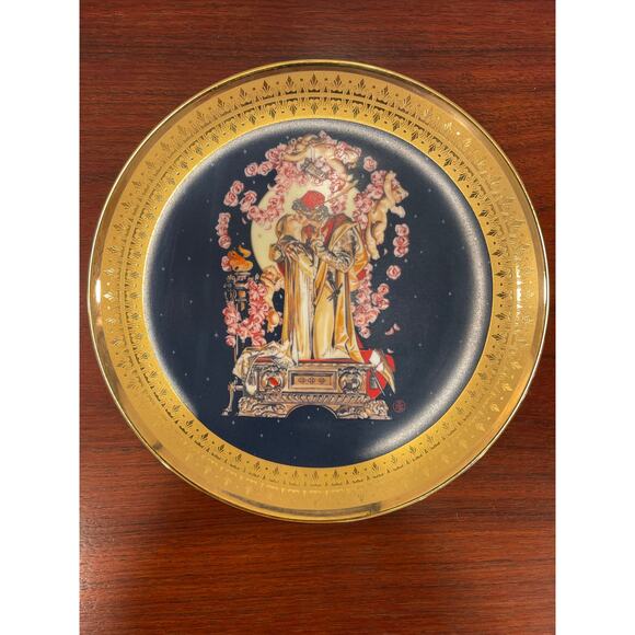 Set of 4 1980 Limited Edition Gold Rim Plates by artist J.C. Leyendecker - Picture 3 of 9